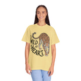 Leopard Graphic Comfort Colors Shirt, Wild At Heart Leopard Tee, Boho Animal Print Shirt, Safari Lover Gift for Women