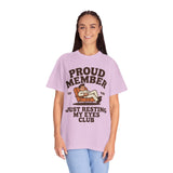 Funny Nap Lover Comfort Colors Shirt, Just Resting My Eyes Club Tee, Tired Adult Humor Shirt, Relaxation Graphic Tee Gif