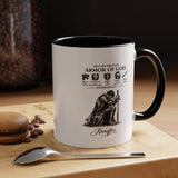 Full Armor of God Coffee Mug with Name, Personalized Christian Knight Gift for Men, Inspirational Scripture Ceramic Tea Cup, Religious Faith Present