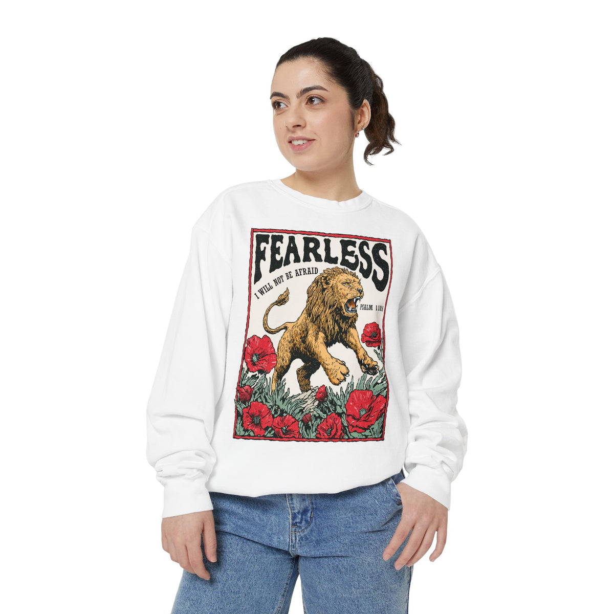 Fearless Christian Sweatshirt, I Will Not Be Afraid Crewneck, Faith Based Bible Verse Sweatshirt, Christian Gift for Women Men