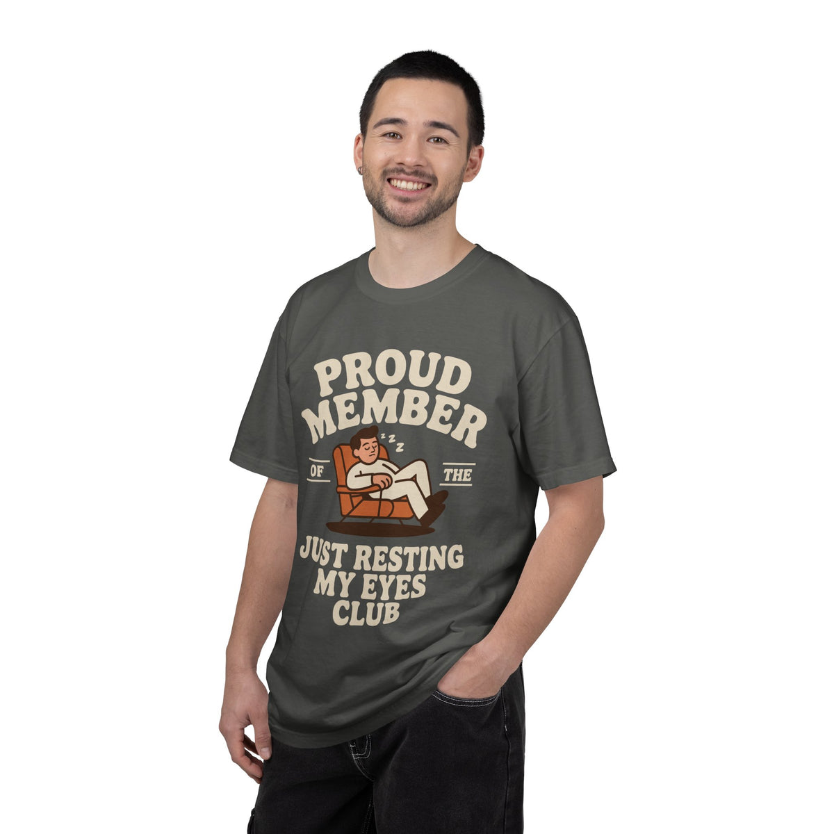 Funny Nap Lover Comfort Colors Shirt, Just Resting My Eyes Club Tee, Tired Adult Humor Shirt, Relaxation Graphic Tee Gif