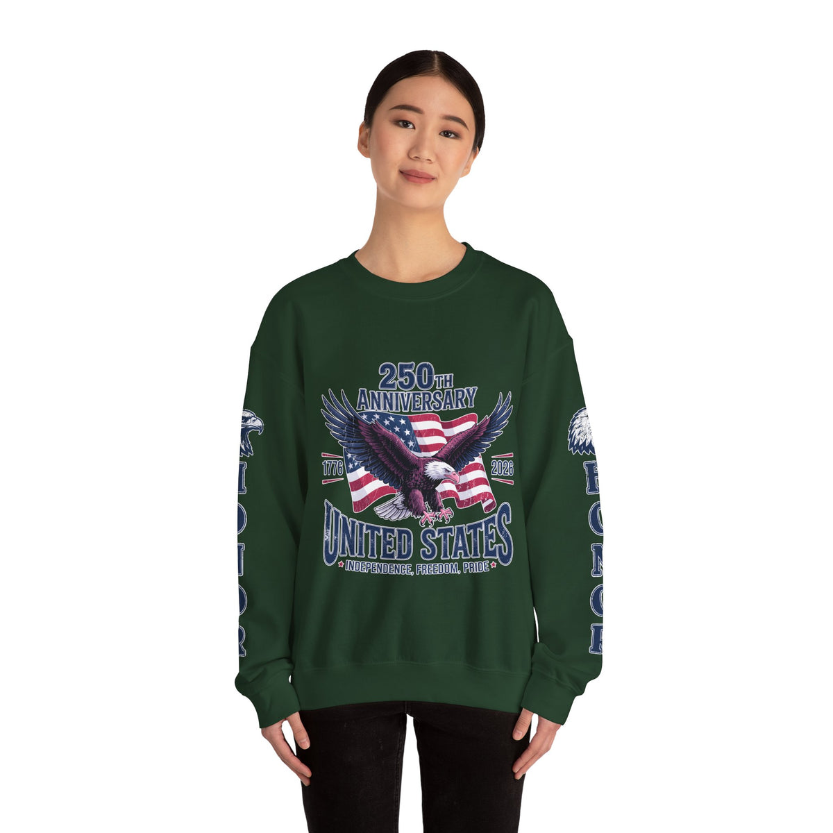 250th Anniversary Sweatshirt, United States Eagle Pullover, USA 1776 2026 Top, Independence Day Gift, Patriotic Americana Clothing