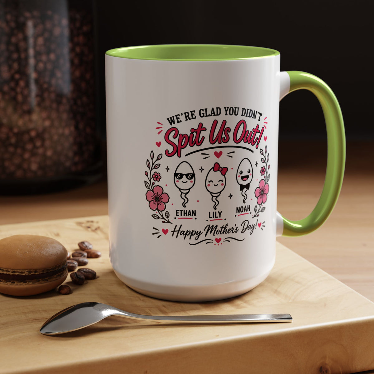 Personalized Mother's Day Mug, Custom Kids Names Coffee Mug, Gift From Children to Mom, Cute Mother's Day Cup, Mom Gift