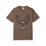 Ornamental Eagle Shirt, Retro Tattoo Style Bird Graphic, Gift for Wildlife Art Lovers, Boho Festival Outfits and Everyday Casual Wear