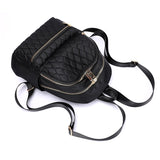 Fashion Diamond Lattice Women Backpack Durable Fabric Nylon Backpack Pretty Style Girls School Backpack Female Travel Backpack