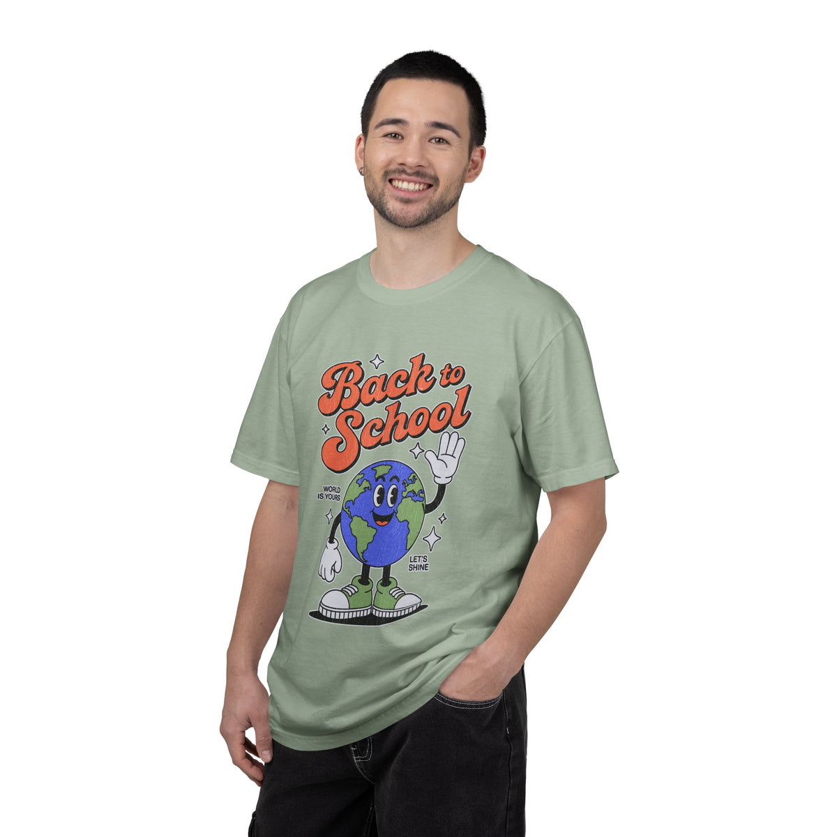Back to School Earth T-Shirt, Retro Globe Graphic Tee, Teacher First Day Outfit, Student Gift, Classroom Shirt, Geography Educator Gift
