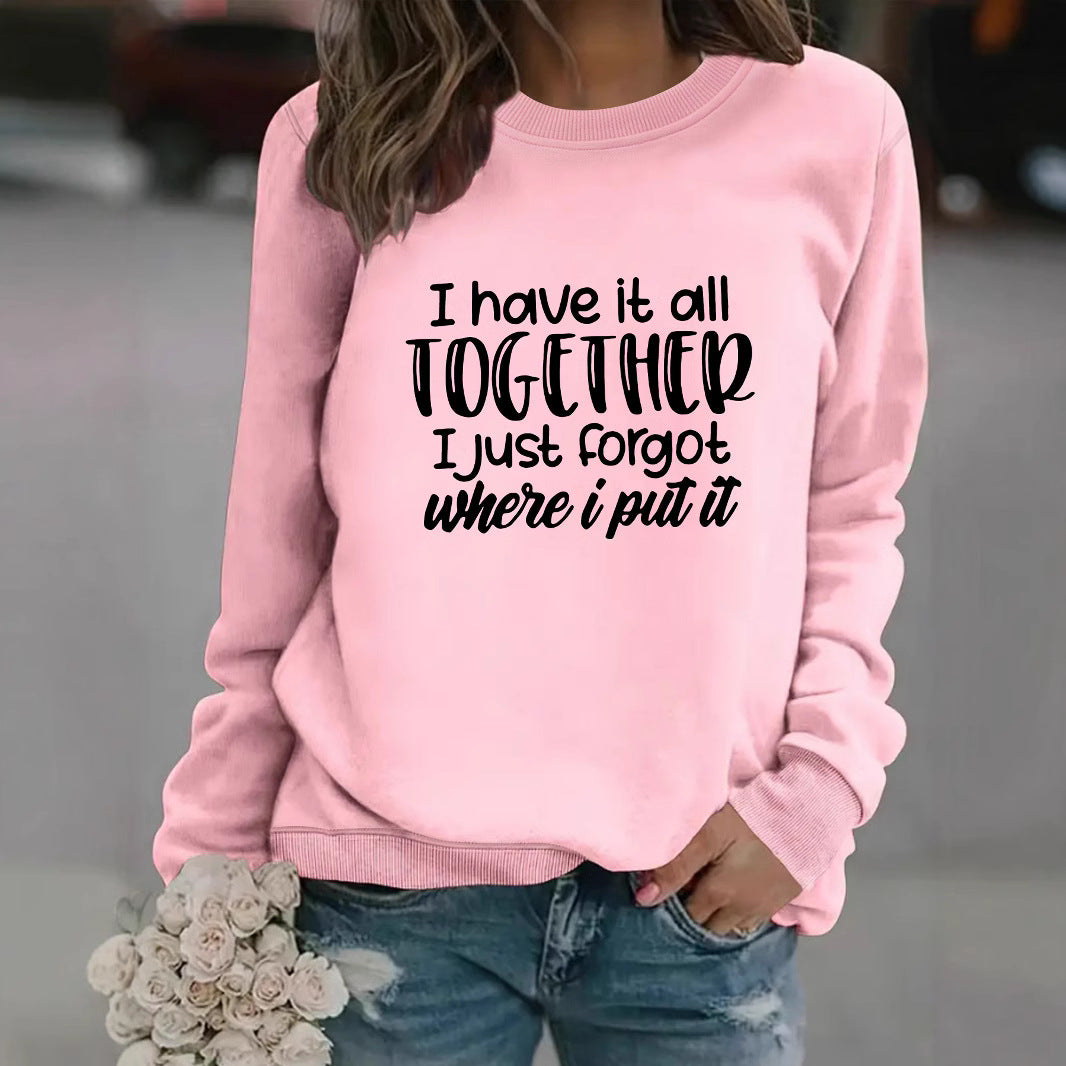 TOGETHEK printed pullover sweatshirt sweatshirt