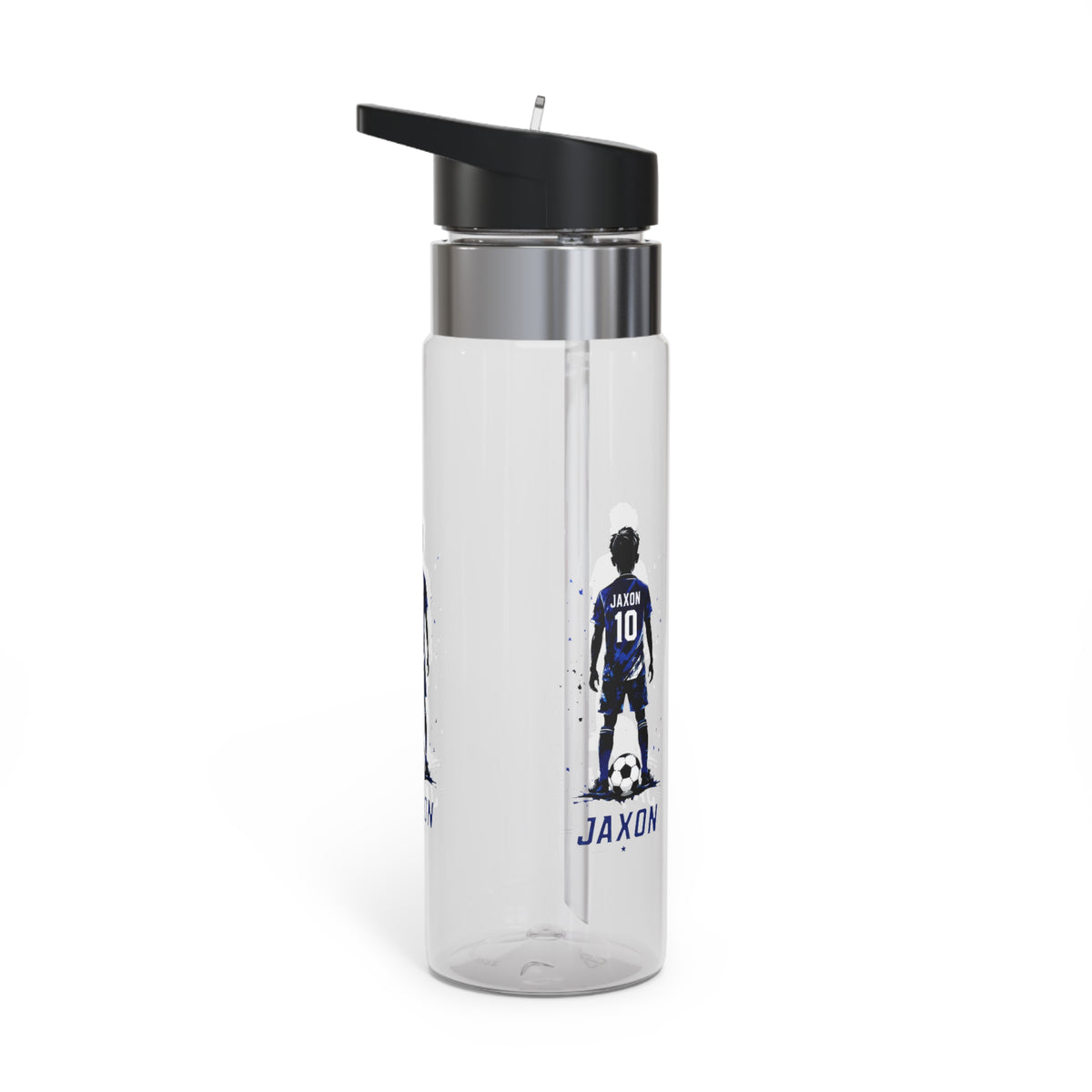 Personalized Soccer Player Water Bottle, Football Boy Gift, Sports Birthday Bottle, Custom Youth Athlete Bottle, Soccer Team Gift