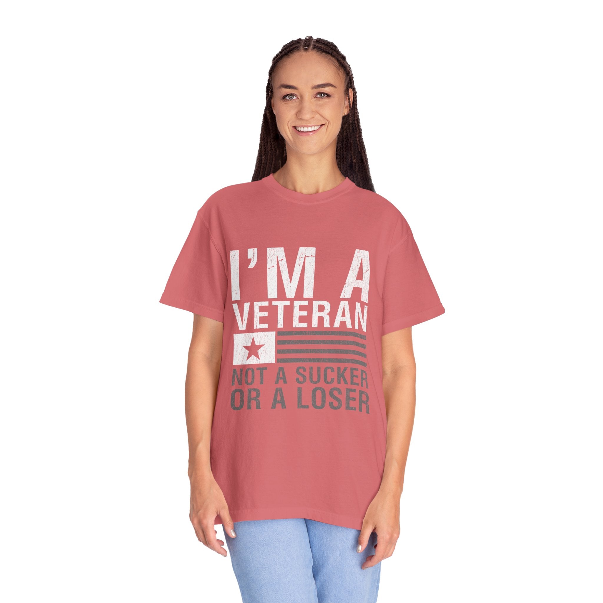 I'm a Veteran Not a Sucker or Loser Shirt, Bold Military T-Shirt, Patriotic Gift for Veteran, Veterans Day Tee, Retired Soldier Apparel