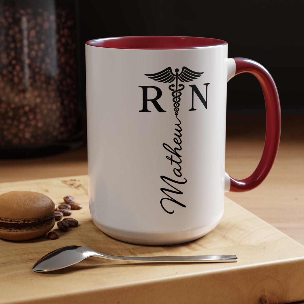Personalized RN Coffee Mug, Registered Nurse Gift, Custom Nurse Name Mug, Nursing School Graduation Gift, RN Appreciation Cup