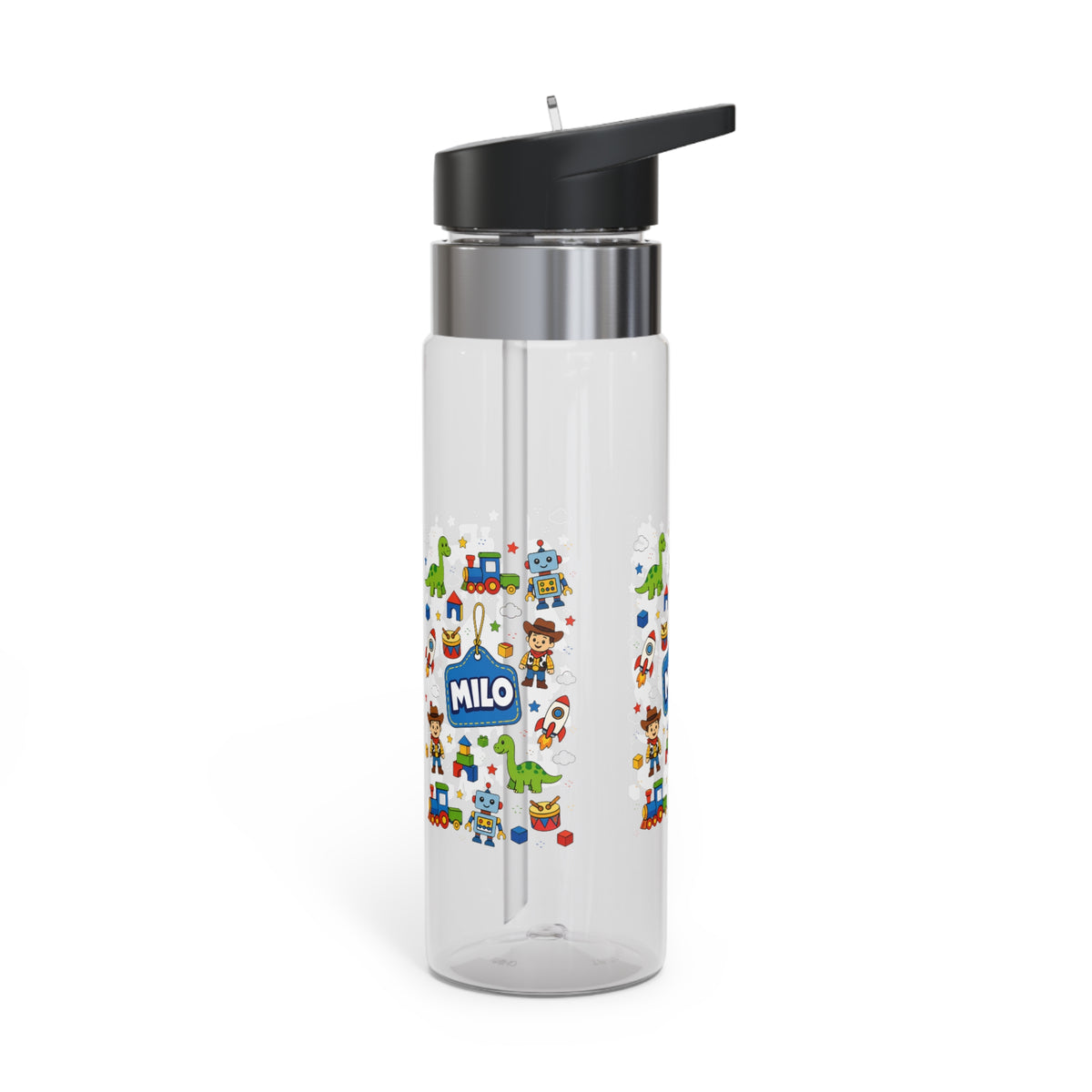 Personalized Dinosaur Kids Water Bottle, Cute Dino School Bottle for Boys, Birthday Gift for Toddler, Back to School Hydration Bottle