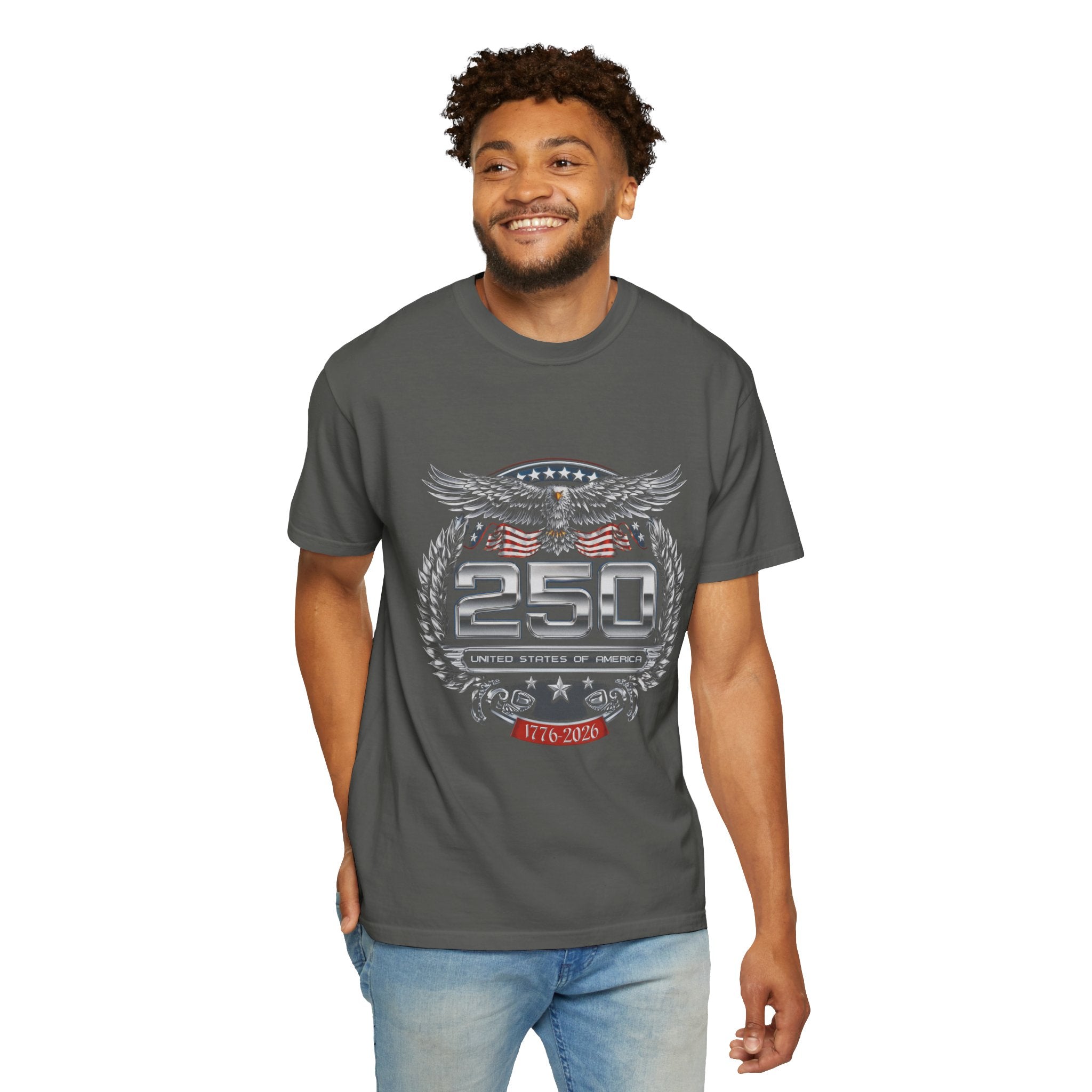 Vintage America 250 Graphic T Shirt, Patriotic Eagle USA Tee, Retro Fourth of July Shirt, Americana Streetwear Top for Women