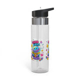 Cute Transparent Water Bottle for Kids, Good Days Drink Bottle, Kawaii Space Water Bottle, Positive School Gift, Colorful Kids Drinkware