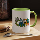Earth Care Animal Mug, Eco Awareness Coffee Cup, Cute Wildlife Conservation Gift for Nature Lover, Earth Day Gift for Teacher or Mom