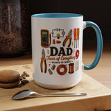 Electrician Dad Fixer of Everything Coffee Mug, Father's Day Gift for Electricians, Lineman Papa Handyman Ceramic Tea Cup with Black Handle