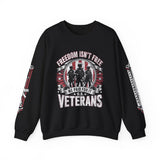 Freedom Isn't Free Veterans Sweatshirt, Military Service Crewneck, American Flag Veteran Pullover, Veteran Gift, Memorial Day Outfit