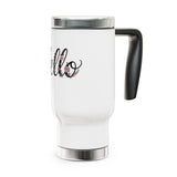 Floral Stainless Steel Travel Mug, Botanical Coffee Cup, Feminine Drink Tumbler, Pretty Gift for Her, Flower Lover Gift, Travel Cup