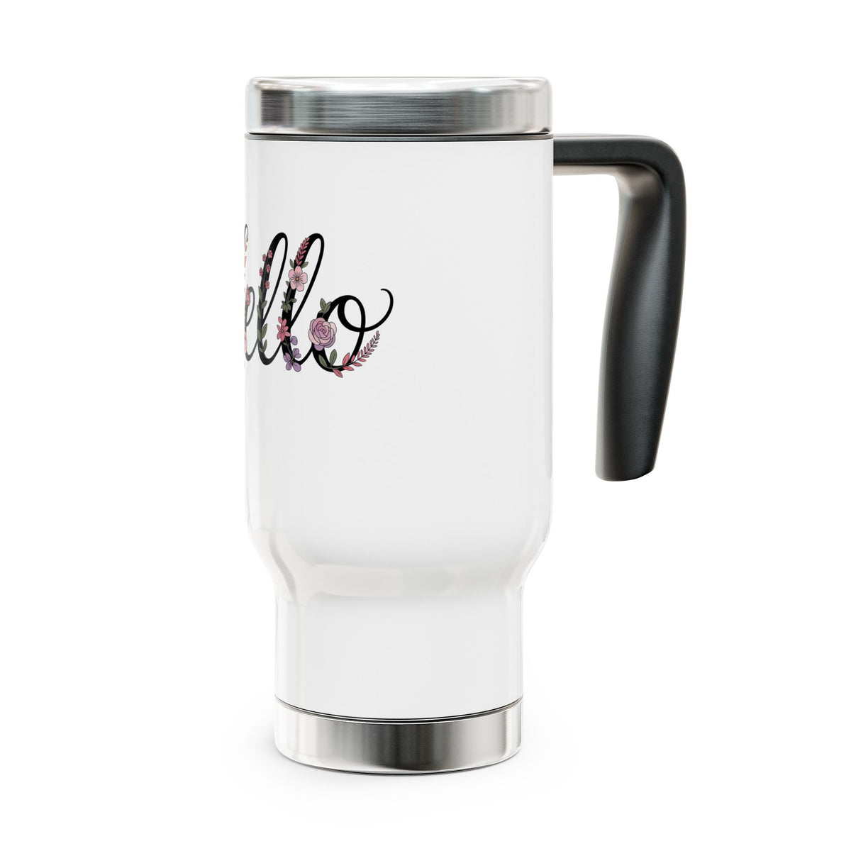Floral Stainless Steel Travel Mug, Botanical Coffee Cup, Feminine Drink Tumbler, Pretty Gift for Her, Flower Lover Gift, Travel Cup