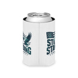 Still Standing Can Cooler, Patriotic Eagle Drink Holder, American Flag Beverage Sleeve, USA Pride Gift, Veteran Gift, Patriotic Party Favor