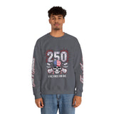 250 Live Free or Die Sweatshirt, Patriotic Skull Crewneck, American Flag Pullover, USA 250th Anniversary Gift, Fourth of July Top
