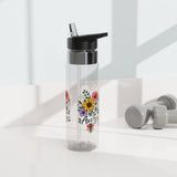 Personalized Water Bottle for Girls, Floral Reusable Drink Bottle, Custom Name Gift, Cute School Water Bottle, Hydration Bottle