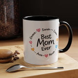 Personalized Best Mom Ever Mug, Custom Kids Names Coffee Mug, Mother's Day Gift for Mom, Grandma Gift, Family Keepsake Cup