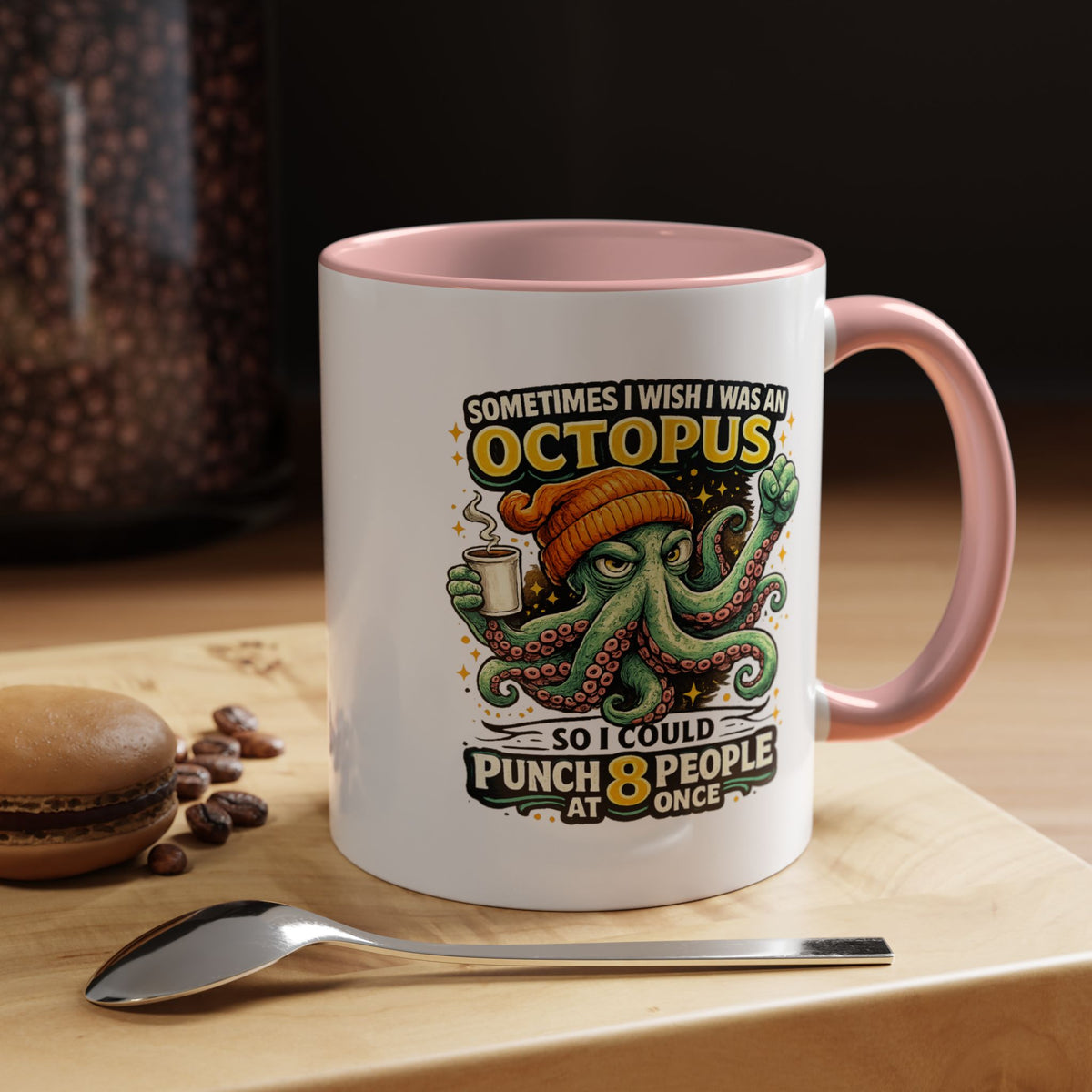Funny Octopus Coffee Mug, Sometimes I Wish I Was an Octopus Mug, Sarcastic Office Humor Cup, Coworker Gift, Funny Boss Gift, Coffee Lover