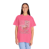 Patriotic Deer Shirt, American Flag Buck T Shirt, Deer Lover Gift, Outdoors Graphic Tee, Country Style Shirt, Fourth of July Gift