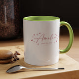 Personalized Name Coffee Mug, Custom Name Mug for Her, Just for You Gift Mug, Minimalist Pink Coffee Cup, Unique Birthday Gift