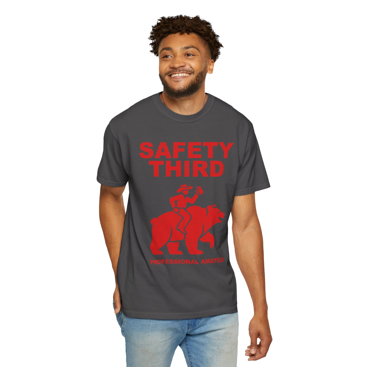 Comfort Colors Safety Third Shirt, Funny Blue Collar Worker Tee, Construction Humor Shirt, Tradesman Gift, Professional Amateur Graphic Tee