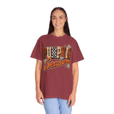 Pumpkin Season Shirt, Retro Leopard Checker Fall Graphic Tee, Cute Autumn Gift for Women, Cozy Thanksgiving October Outfit for Her