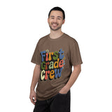 First Grade Crew T-Shirt, Retro Teacher Team Graphic Tee, Elementary School Staff Gift, First Day Classroom Outfit, Grade One Shirt