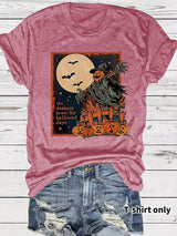 Halloween pumpkin horror element short sleeved shirt