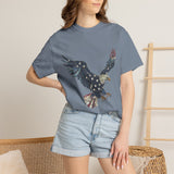 Patriotic Eagle Graphic Tee, Vintage USA Bird Shirt, Americana Freedom T Shirt, Fourth of July Eagle Shirt for Women