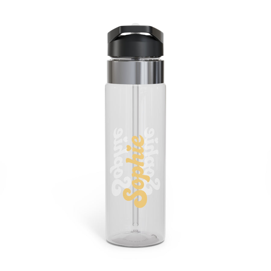 Personalized Transparent Water Bottle for Women, Custom Name Drinkware, Inspirational Gift for Her, Everyday Hydration, School or Work