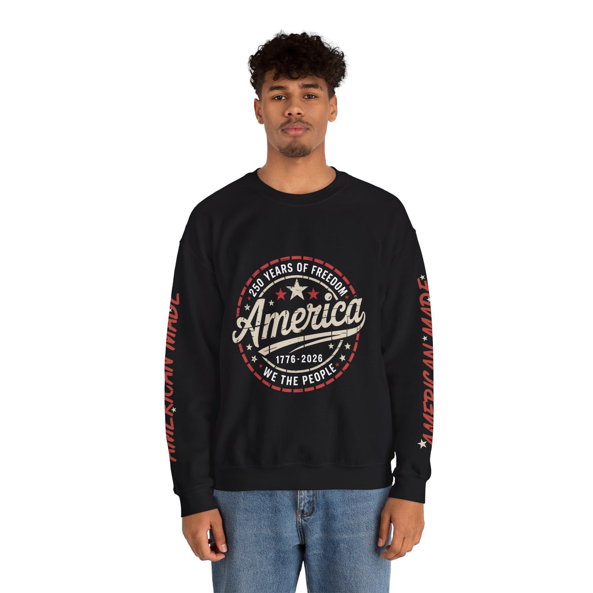 America 250 Sweatshirt, We The People Pullover, 1776 2026 USA Anniversary Top, Patriotic American Heritage Gift, Vintage Americana
