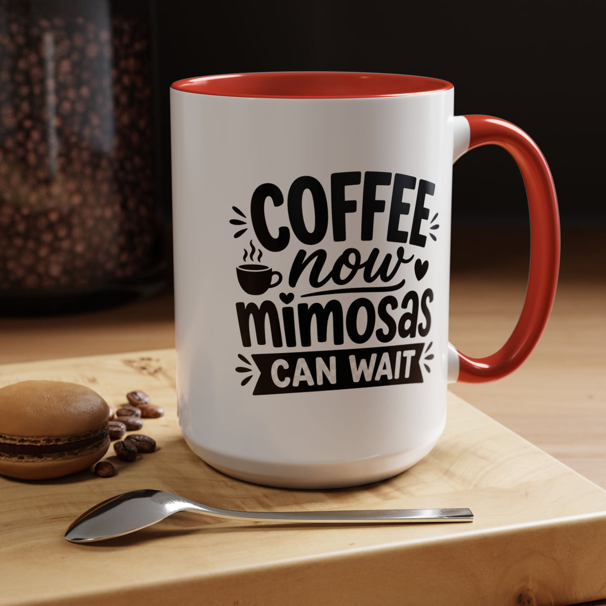 Funny Coffee Lover Mug, Coffee Now Mimosas Can Wait Mug, Brunch Coffee Cup, Caffeine Lover Gift, Morning Coffee Mug for Friends