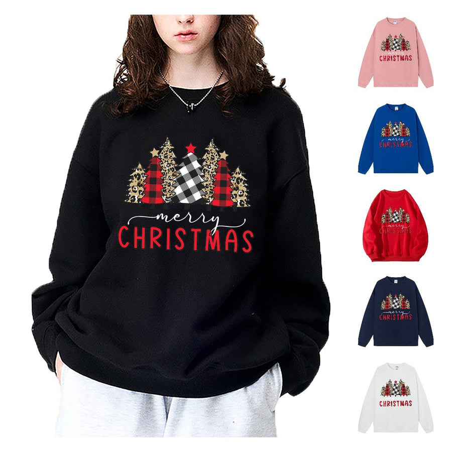 Christmas sweatshirt Christmas ladies loose fitting pullover