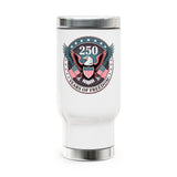 America 250 Travel Mug, 250 Years of Freedom Stainless Steel Cup, Patriotic USA Gift, 4th of July Drinkware, American Eagle Gift