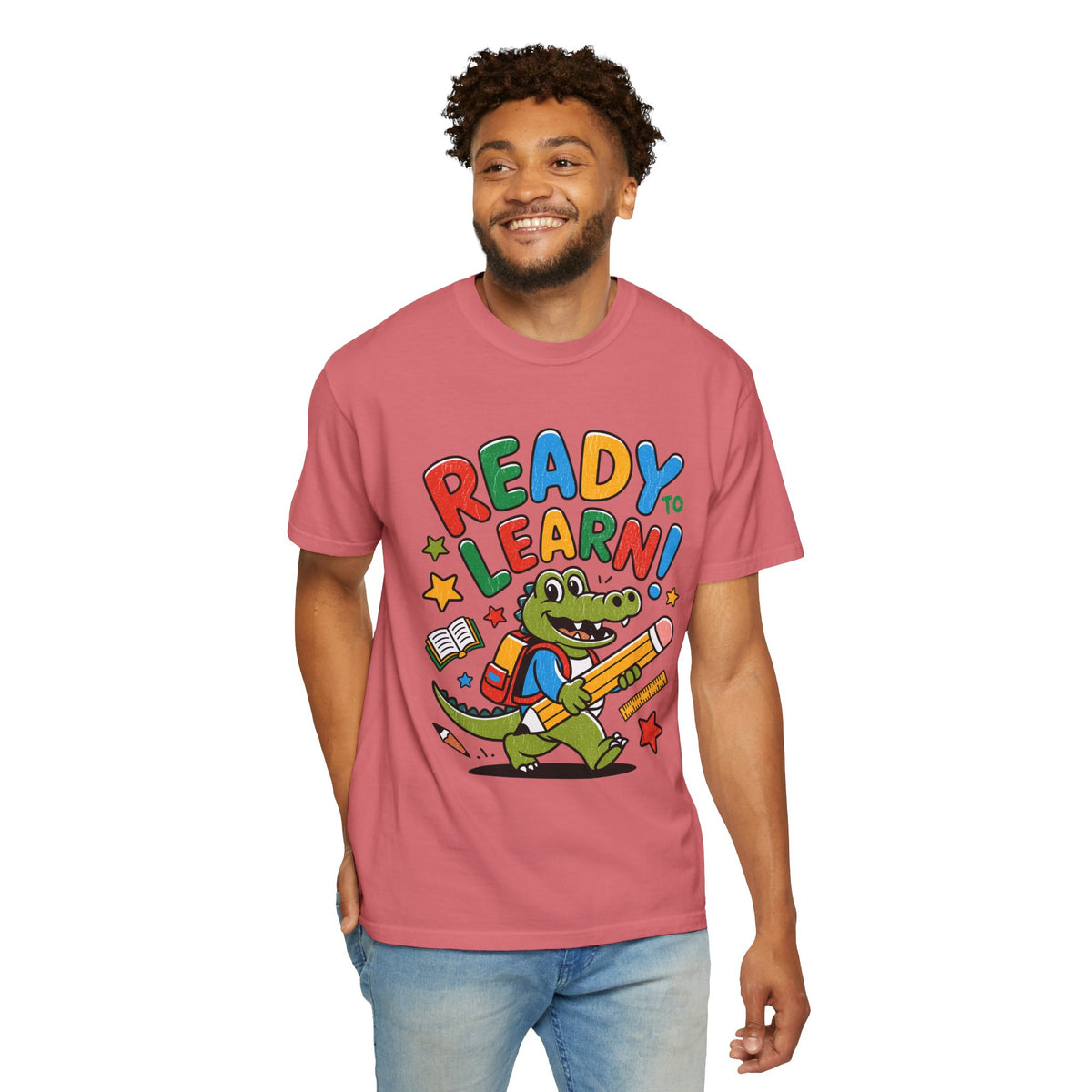 Ready to Learn Alligator T-Shirt, Colorful Back to School Tee, Cute Student Gift, Preschool Teacher Outfit, Classroom Graphic Shirt