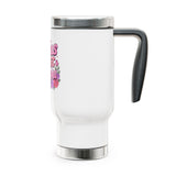 Christian Stainless Steel Travel Mug, Jesus I Trust in You Floral Cup, Faith Based Gift for Women, Inspirational Religious Drinkware
