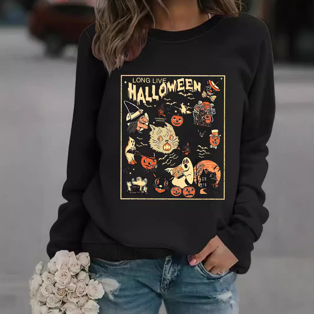 Printed pullover sweatshirt sweatshirt