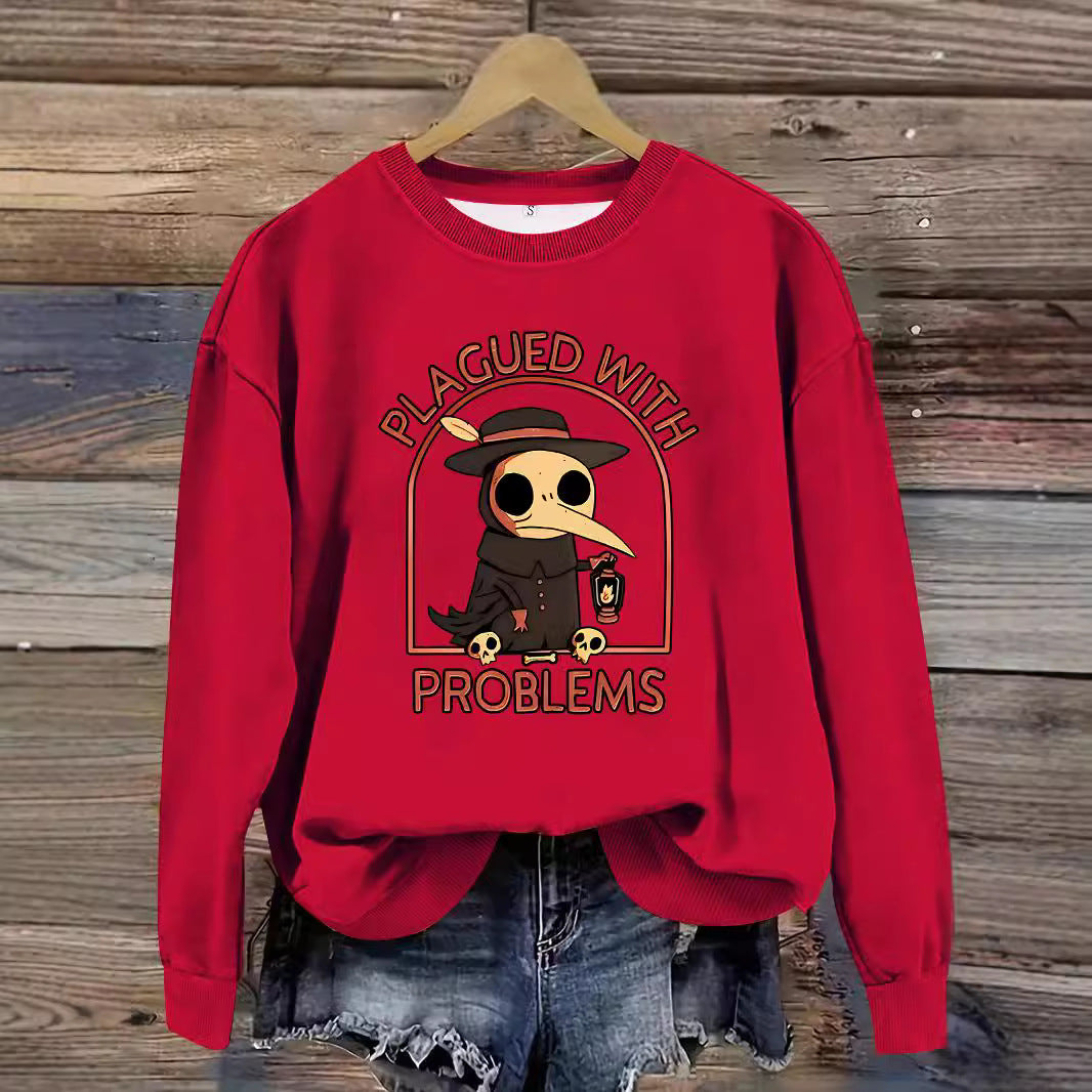 Printed pullover sweatshirt sweatshirt