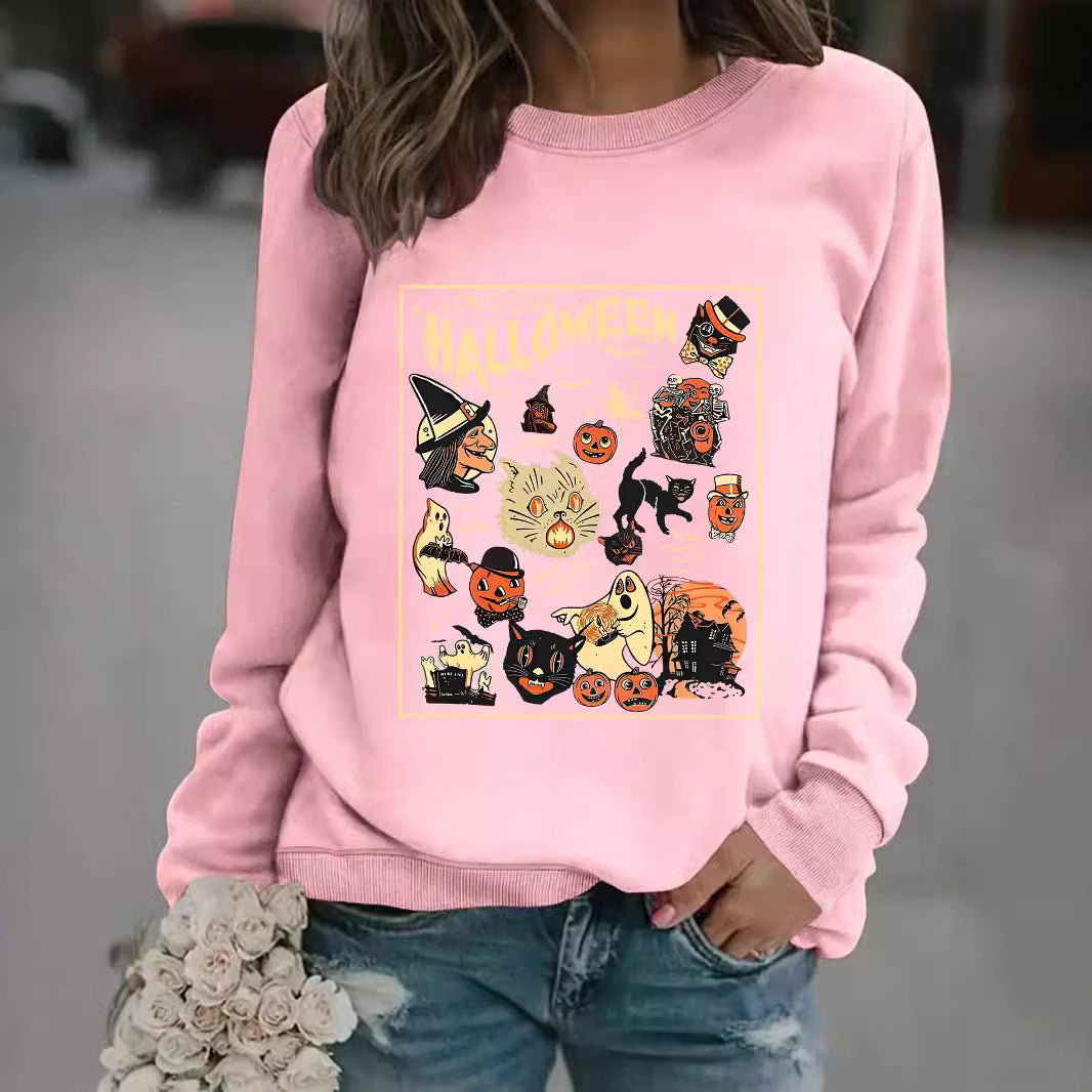 Printed pullover sweatshirt sweatshirt