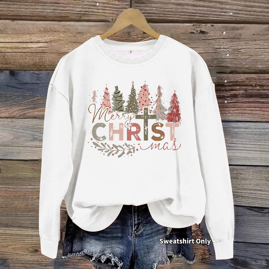 Christmas printed hoodie for women