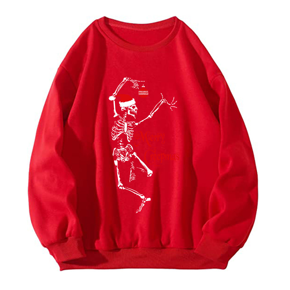 Christmas Women's Hoodie Skull Christmas Hat