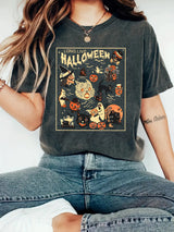 HALLOWEEN Pattern Round Neck Short Sleeve