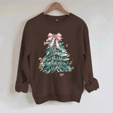 Christmas tree print hoodie