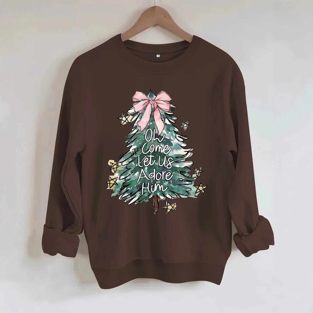 Christmas tree print hoodie