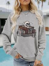 Printed pullover sweatshirt sweatshirt